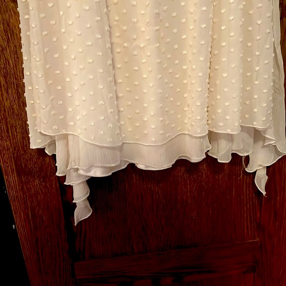 BLACK HALO CREAM SILK DOT SILK SLIP DRESS/ SMALL - Picture 6 of 10